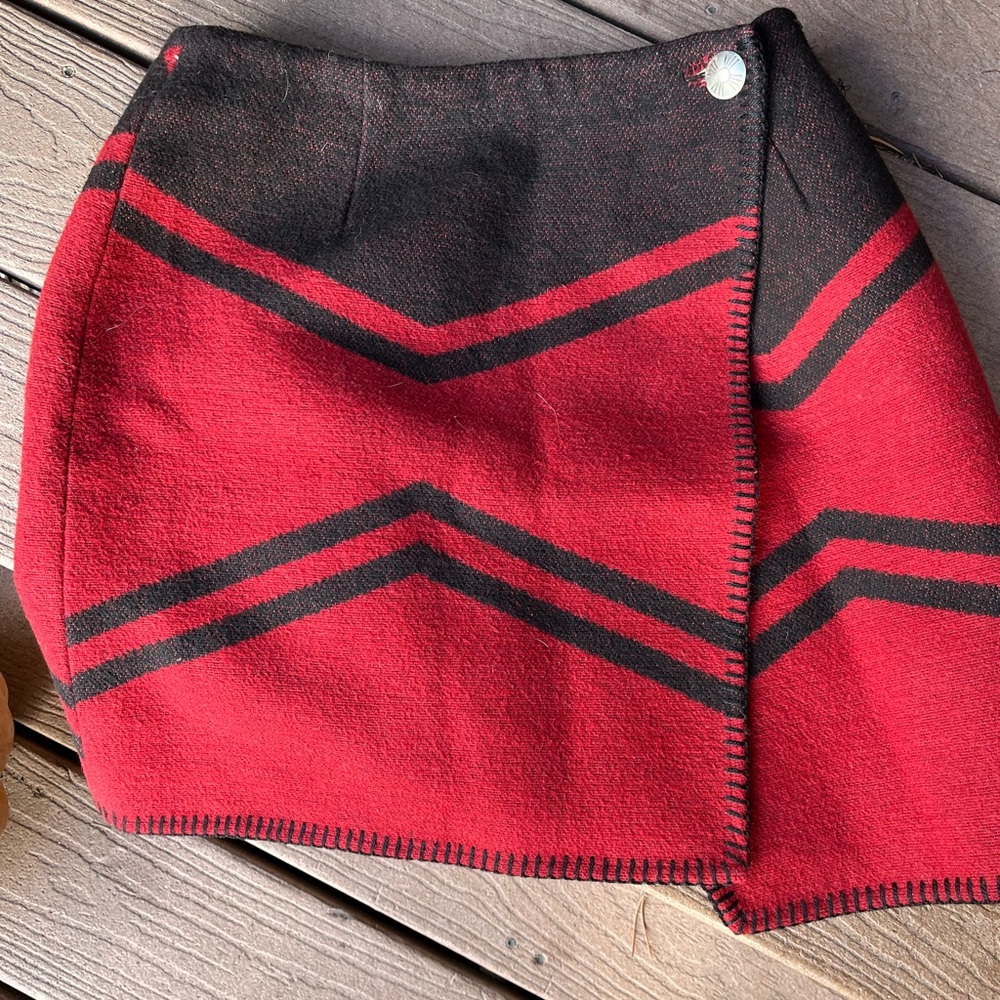 Wool mini skirt